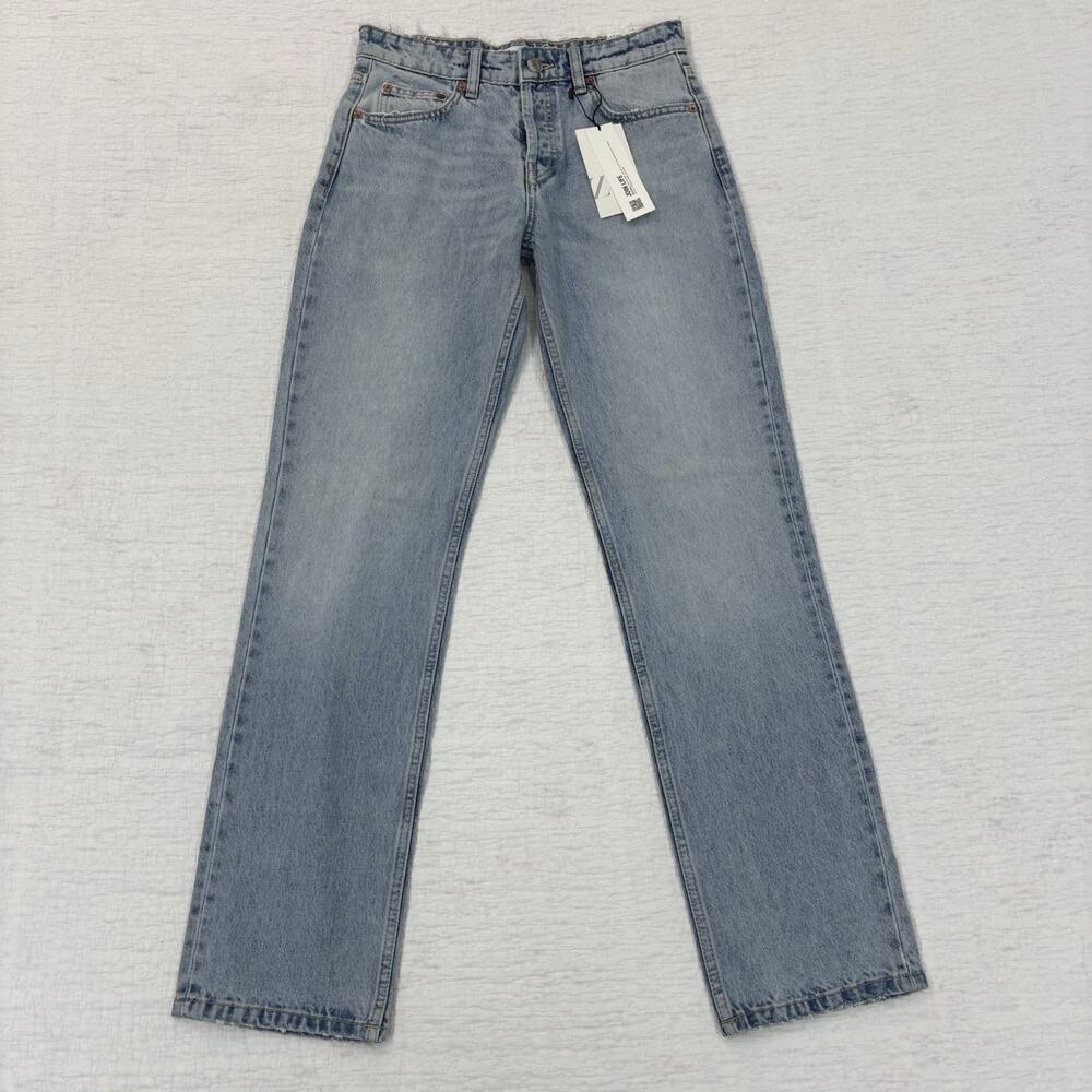 Zara Jeans Womens Size 4 Mid Rise Full Length Straight New With Tag